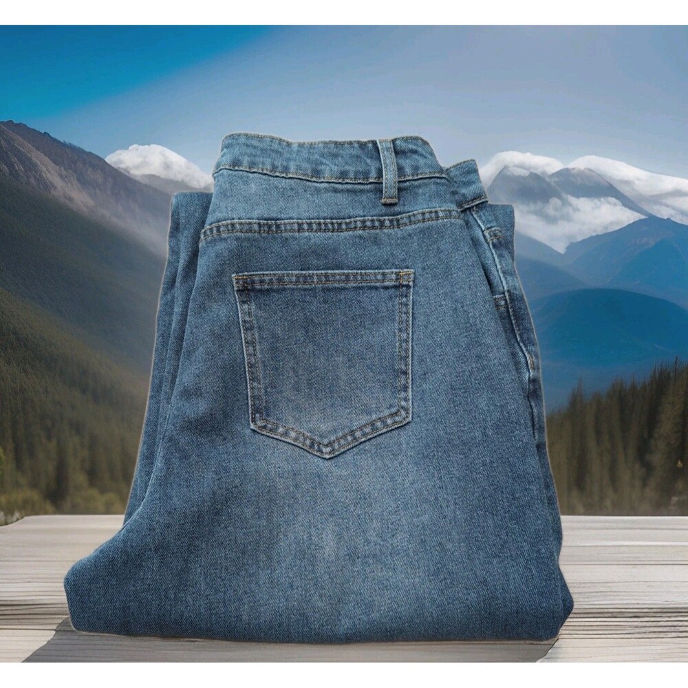 Unbranded WOMEN'S MEDIUM WASH BLUE DENIM STRETCH JEANS SIZE 31X30 EUC